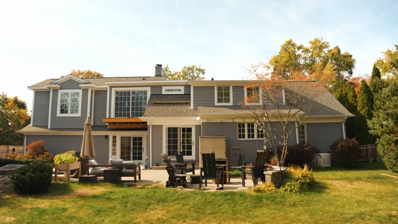 The same home after its finished second-story addition